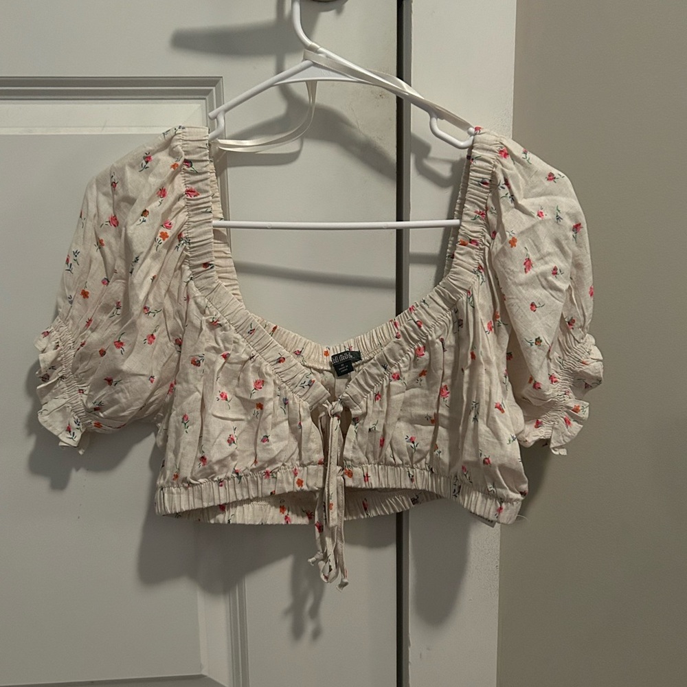 Wild Fable Floral Print Crop Top, Size Medium
